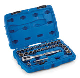 Socket Set, SAE / Metric, CRV, Nickel-Chrome Plating, 41-pc O2O8 - product image 1