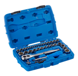 Socket Set, SAE / Metric, CRV, Nickel-Chrome Plating, 41-pc O2O8 - product image 2