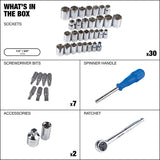 Socket Set, SAE / Metric, CRV, Nickel-Chrome Plating, 41-pc O2O8 - product image 8