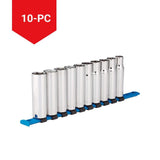 1/2-in Drive 6 Pt. Deep Socket Set, Metric, Nickel-Chrome Plating, 10-pc R6A8 - product image 3