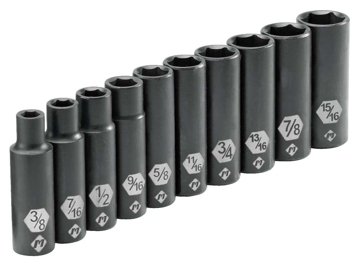 1/2-in Drive Deep Impact Socket Set, SAE, 10-pc U2X8 - product image 1