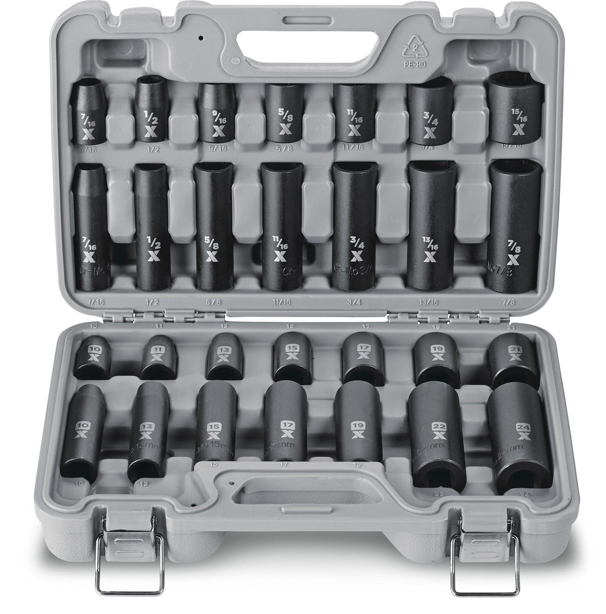 1/2-in Drive Professional Grade Impact Socket Set, 28-pc, CRMO R3U4 - product image 1