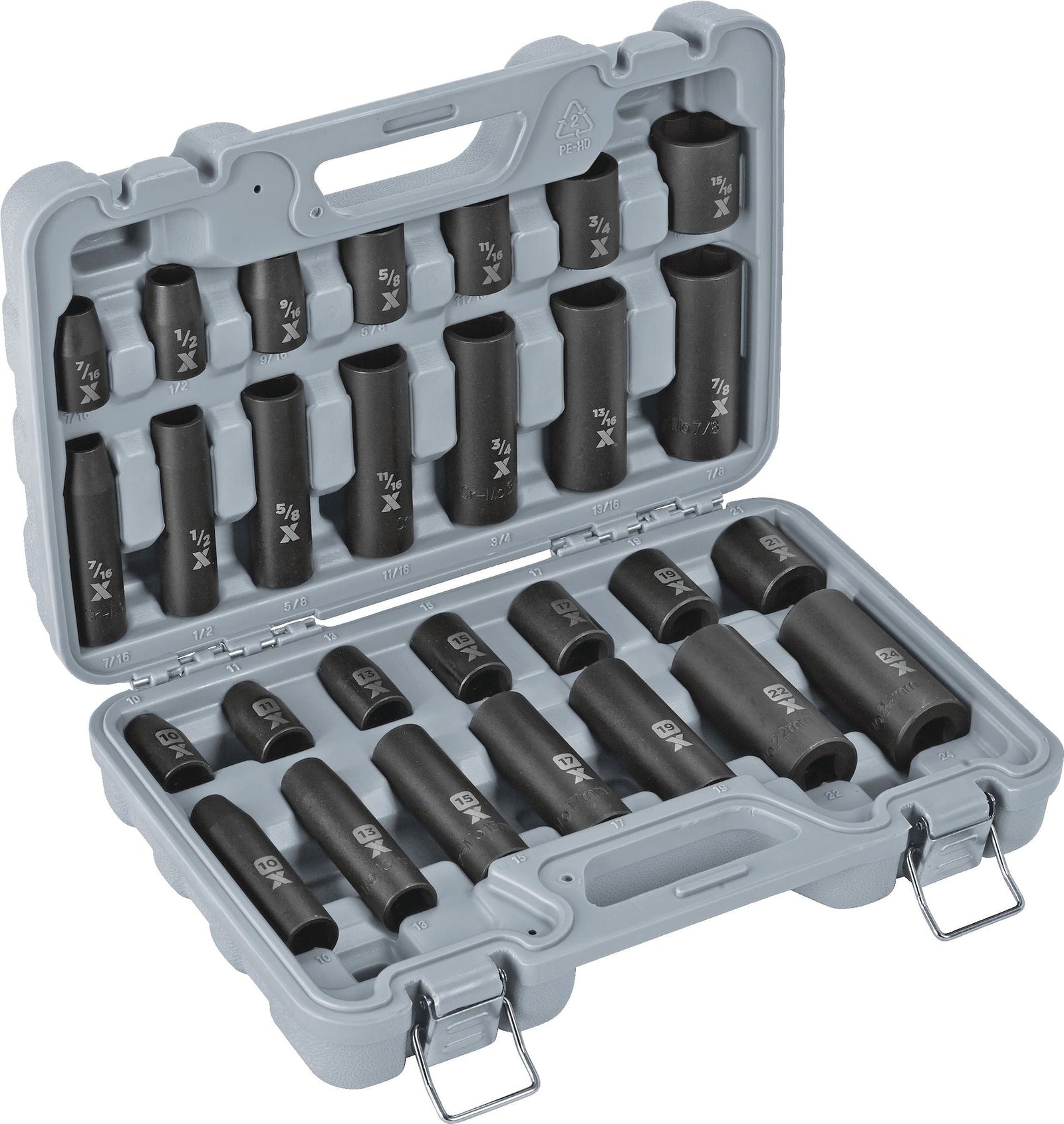 1/2-in Drive Professional Grade Impact Socket Set, 28-pc, CRMO R3U4 - product image 4
