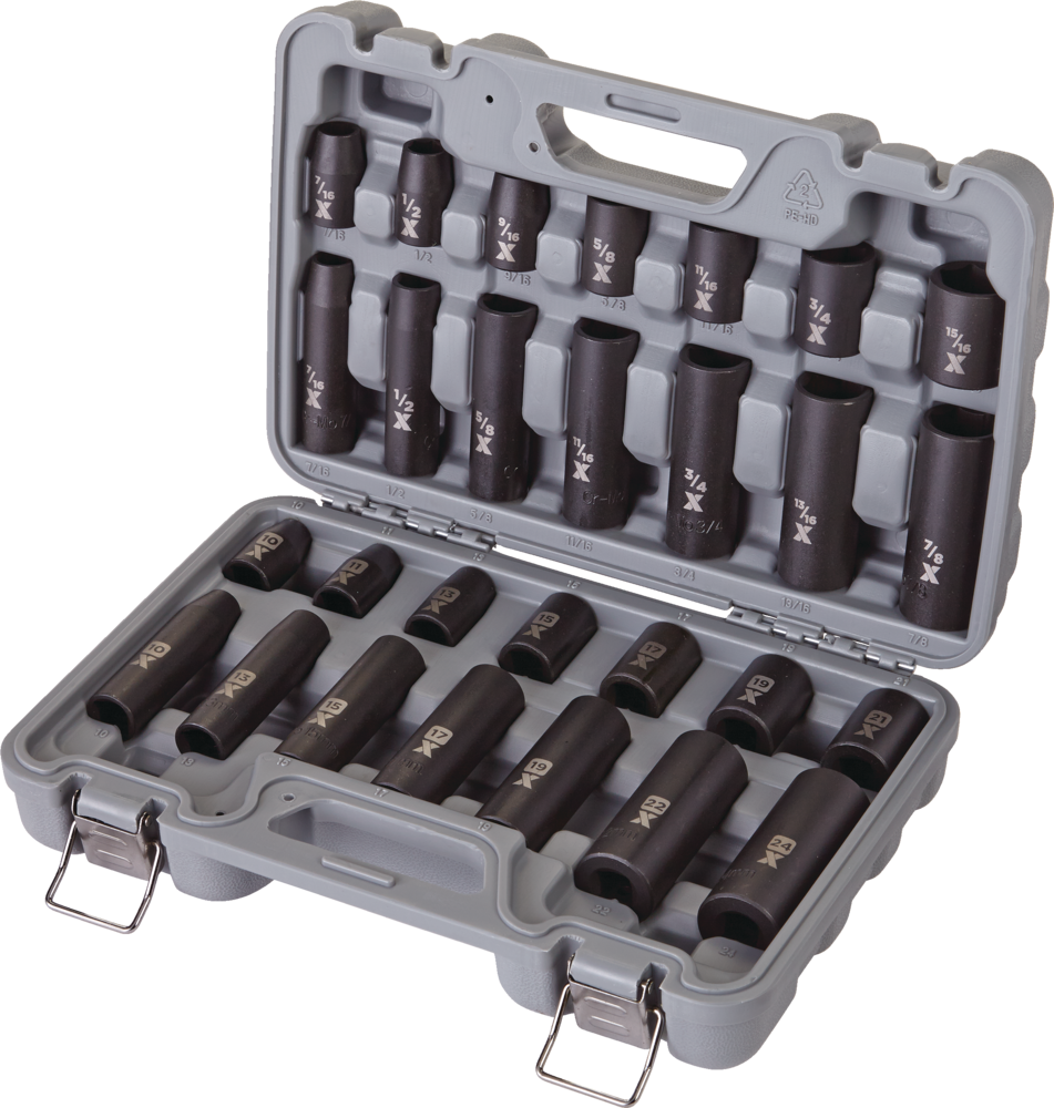 1/2-in Drive Professional Grade Impact Socket Set, 28-pc, CRMO R3U4 - product image 5