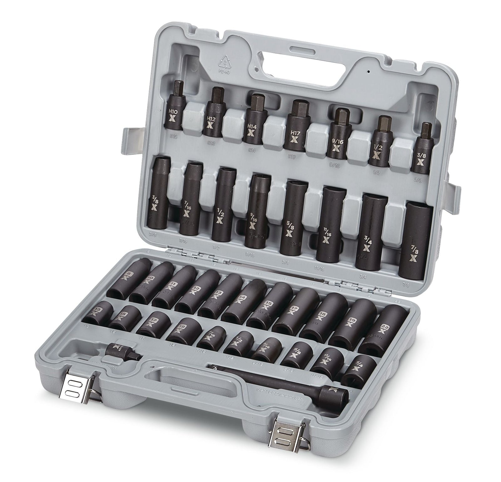 1/2-in Drive Professional Grade Impact Socket Set, 38-pc, CRMO Q6B1 - product image 1