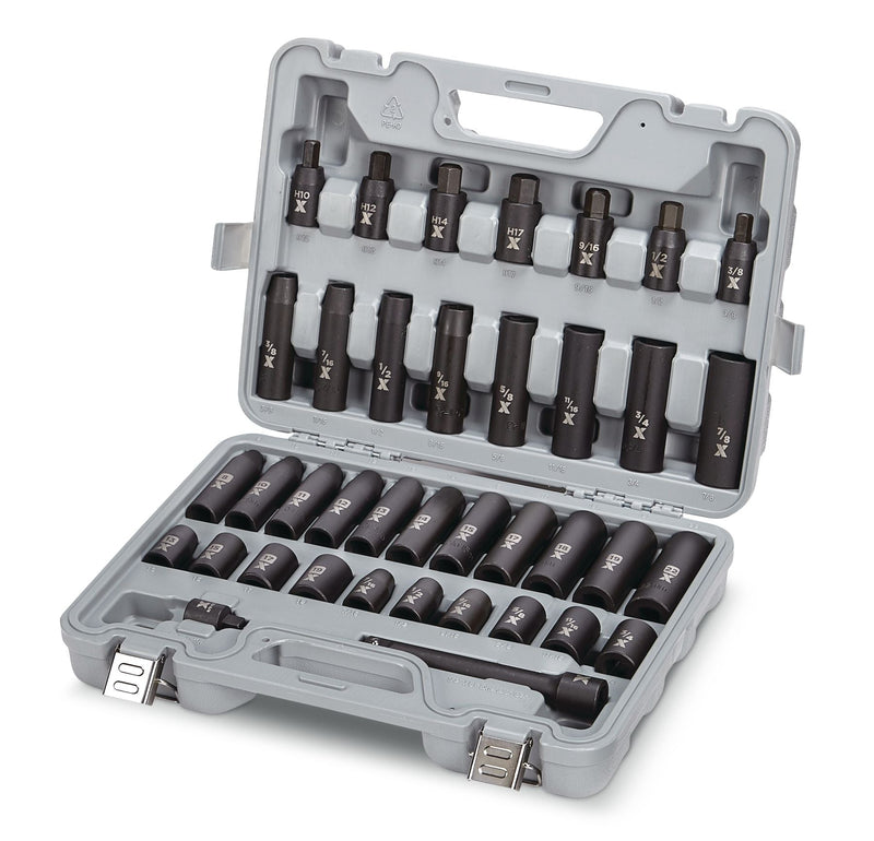 1/2-in Drive Professional Grade Impact Socket Set, 38-pc, CRMO Q6B1