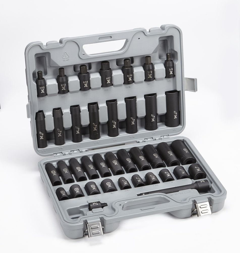 1/2-in Drive Professional Grade Impact Socket Set, 38-pc, CRMO Q6B1 - product image 2