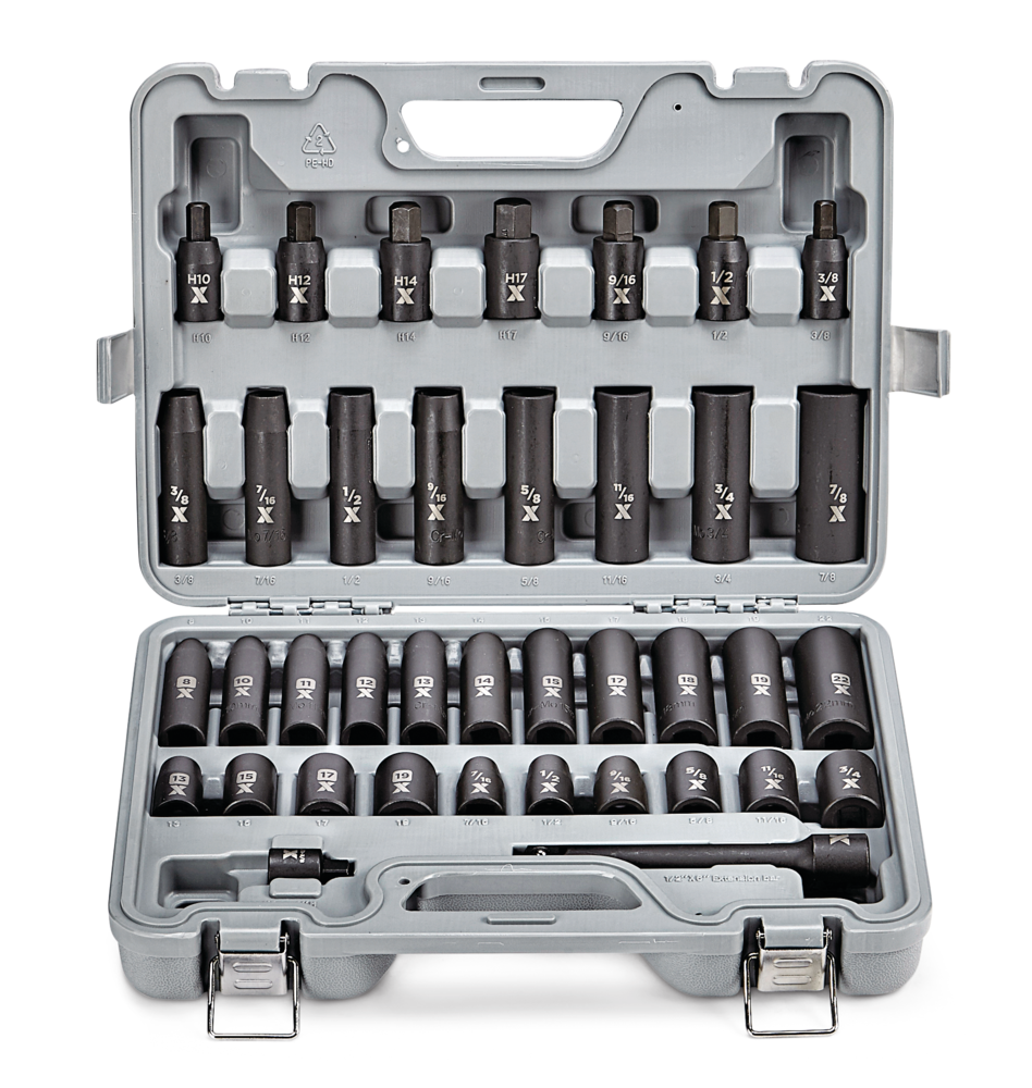 1/2-in Drive Professional Grade Impact Socket Set, 38-pc, CRMO Q6B1 - product image 3