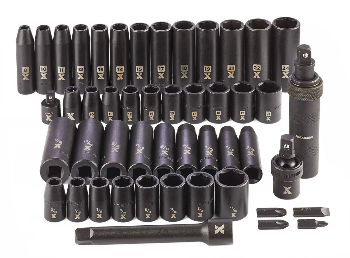 1/2-in Drive Professional Grade Impact Socket Set, 48-pc, CRMO E5H7 - product image 8