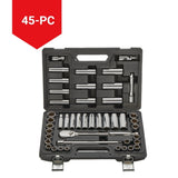 1/2-in Drive Professional Grade Socket Set, 45-pc, SAE/Metric, CRV, Nickel-Chrome Plating B9E0 - product image 4