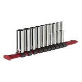 1/4-in Drive Deep Socket Set 10-pc, CRV, Nickel-Chrome Plating V7E5 - product image 1