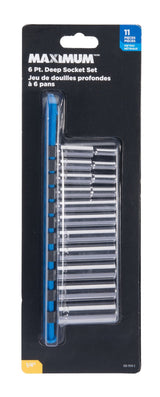 1/4-in Drive Deep Socket Set 11-pc, CRV, Nickel-Chrome Plating G1K6 - product image 2