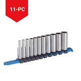 1/4-in Drive Deep Socket Set 11-pc, CRV, Nickel-Chrome Plating K2J9 - product image 3