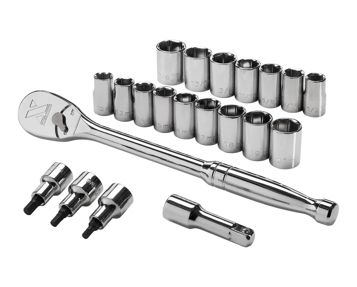 21 Piece 1/2" Drive Metric Socket Set R6G4 - product image 1