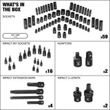 3/8-in & 1/2-in Drive Professional Grade Impact Socket Set, 83-pc, CRMO U0M8 - product image 4