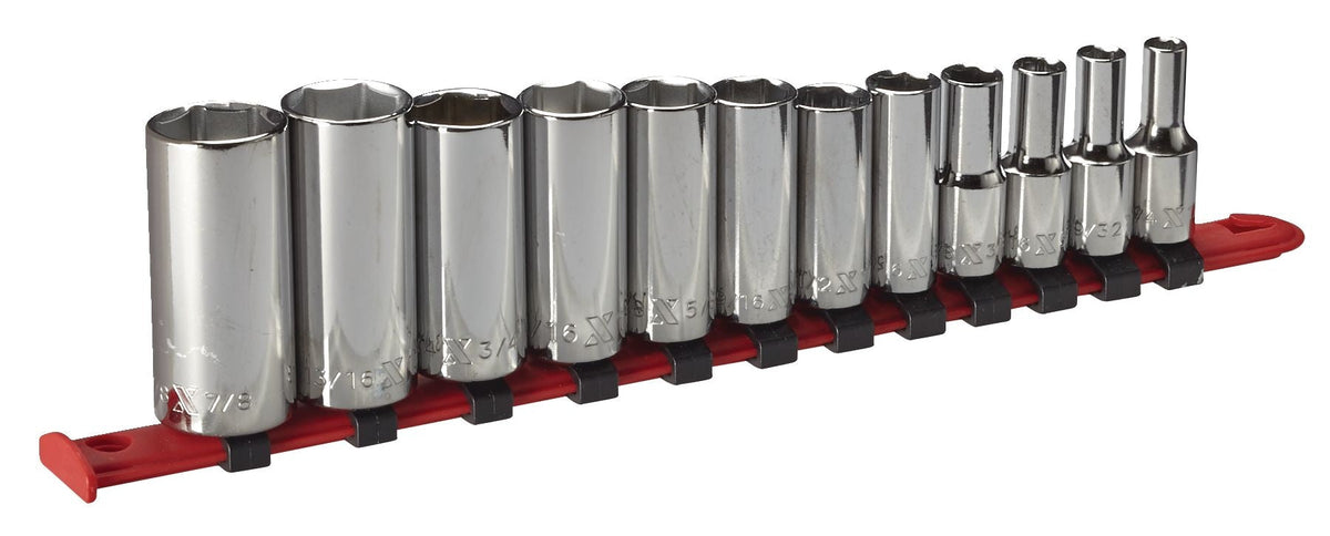 3/8-in Drive Deep Socket Set 12-pc, SAE, CRV, Nickel-Chrome Plating L6G4 - product image 1