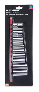 3/8-in Drive Deep Socket Set 12-pc, SAE, CRV, Nickel-Chrome Plating L6G4 - product image 2