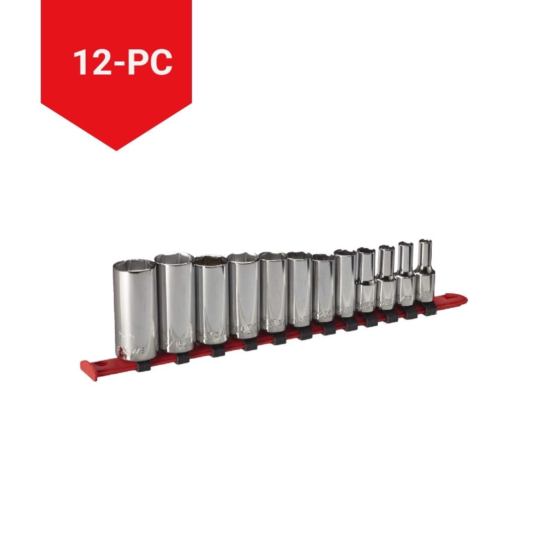 3/8-in Drive Deep Socket Set 12-pc, SAE, CRV, Nickel-Chrome Plating L6G4 - product image 3