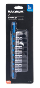 3/8-in Drive Hex Bit Socket Set, Chrome-Plated, 9-pc, Metric Q3I4 - product image 1