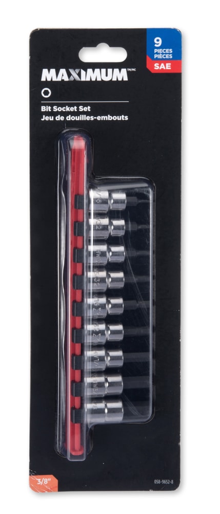 3/8-in Drive Hex Bit Socket Set, Chrome-Plated, 9-pc, SAE I1J0 - product image 2