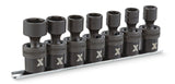 3/8-in Drive Swivel Impact Socket Set, 7-pc, Metric, CRMO G4C9 - product image 1