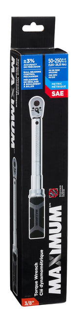3/8-in Drive Torque Wrench, 50-250 in-lbs F7H1 - product image 7