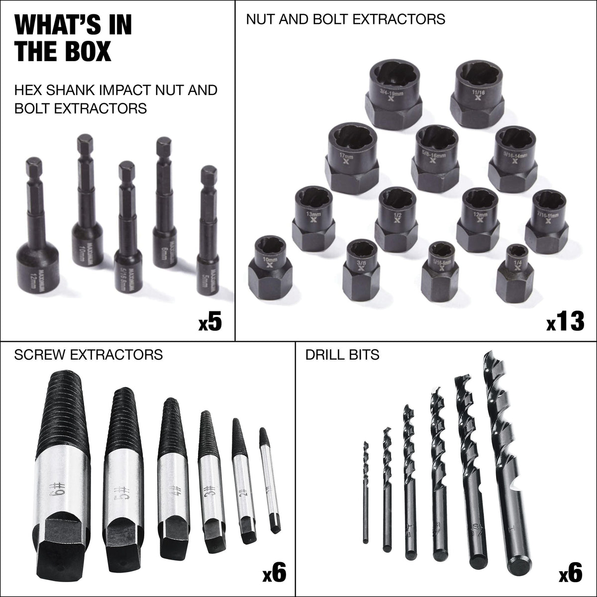 Bolt Remover Set, 30-pc, SAE/Metric Z3M0 - product image 5