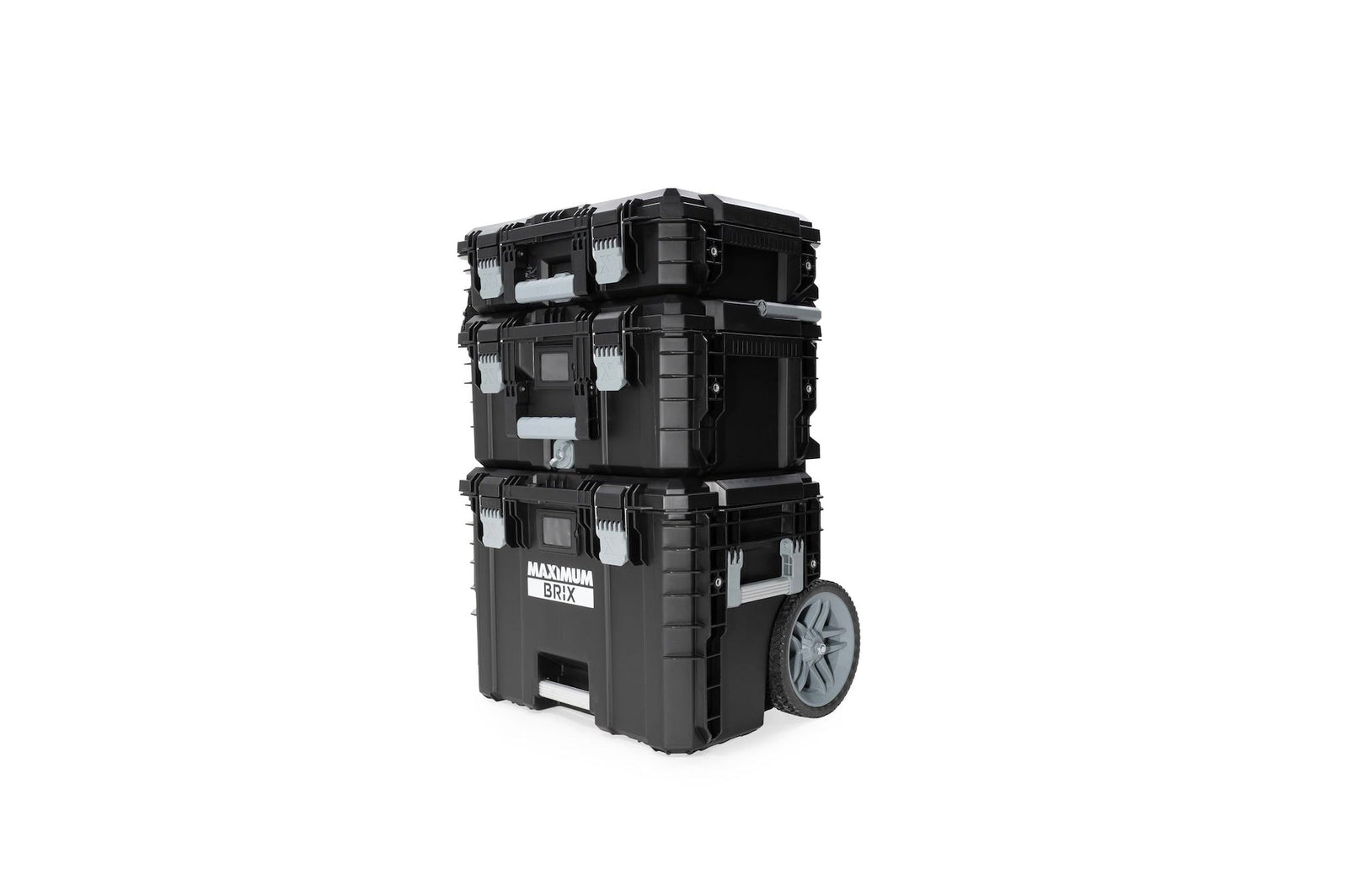 Brix Modular Portable Toolbox/Tool Storage System with Wheels, IP65, 23-in x 19-in x 33-in, 3-pc Q0W7 - product image 6