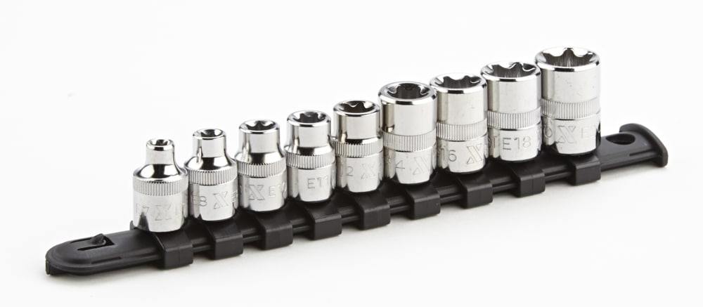 E-Torx Bit Socket Set, Chrome-Plated, 9-pc G7Y3 - product image 2