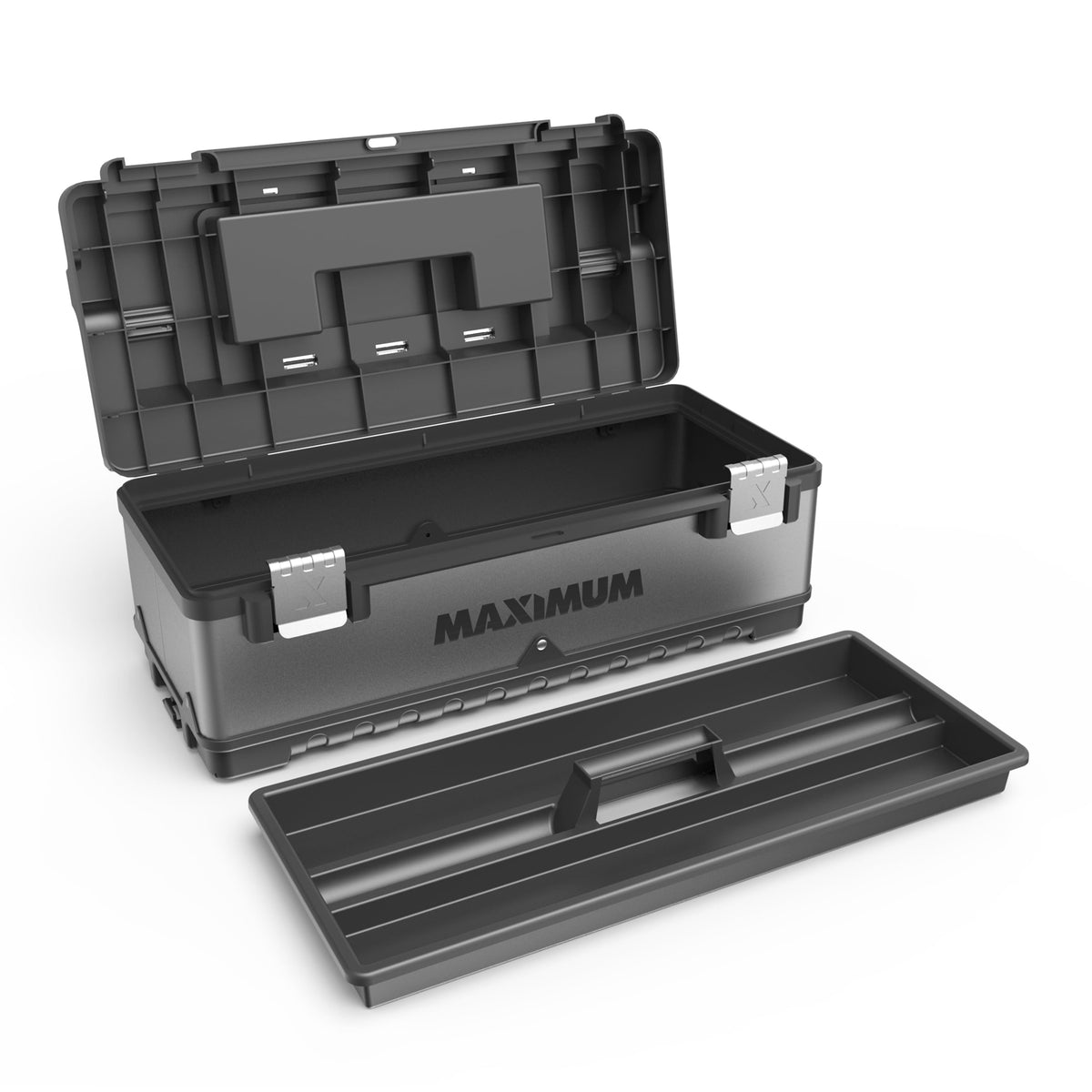 Heavy-Duty Metal & Plastic Tool Box with Removable Tray, 23-in R5K5 - product image 2