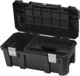 Heavy-Duty Plastic Tool Box with Removable Tray & Organizer, 22-in, Black F8E9 - product image 3