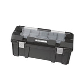 Heavy-Duty Plastic Tool Box with Removable Tray & Organizer, 26-in, Black G0G1 - product image 1
