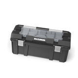 Heavy-Duty Plastic Tool Box with Removable Tray & Organizer, 26-in, Black G0G1 - product image 3