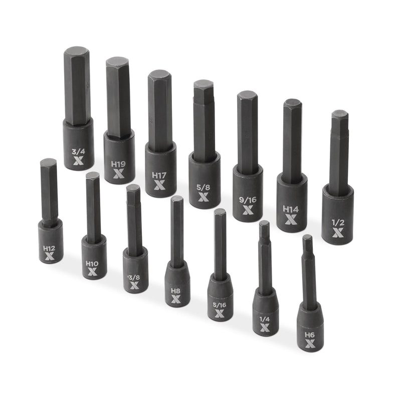 Hex Impact Socket & Bit Socket Set, 14-pc, SAE/Metric Y0J5
