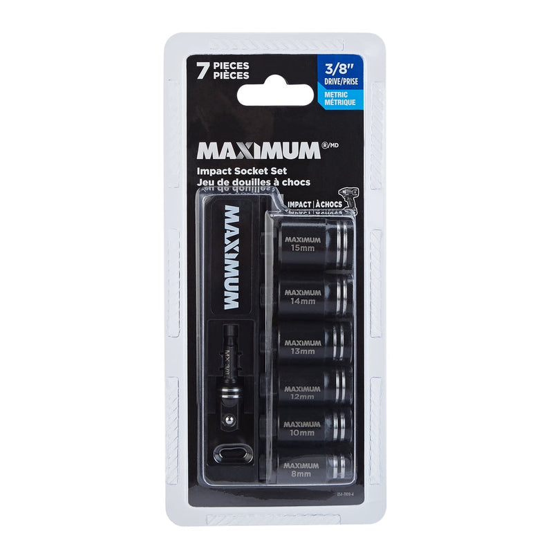 Impact Driver Socket Set, Metric, 7-pc B8W3
