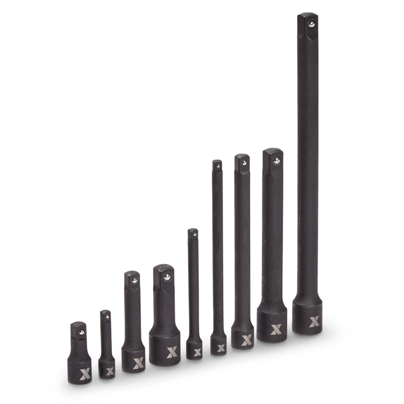 Impact Extension Bar Set, 9-pc, SAE/Metric, CRMO X5W9