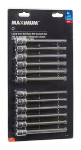 Long-Arm Ball End Bit Socket Set, 3/8-in, 12-pc U9J9 - product image 3