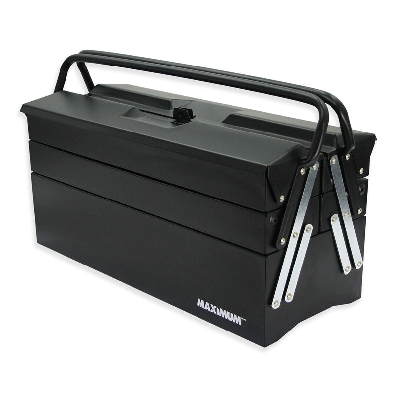 Portable 5-Tray Cantilever Tool Box, Black, 21-in C4U6