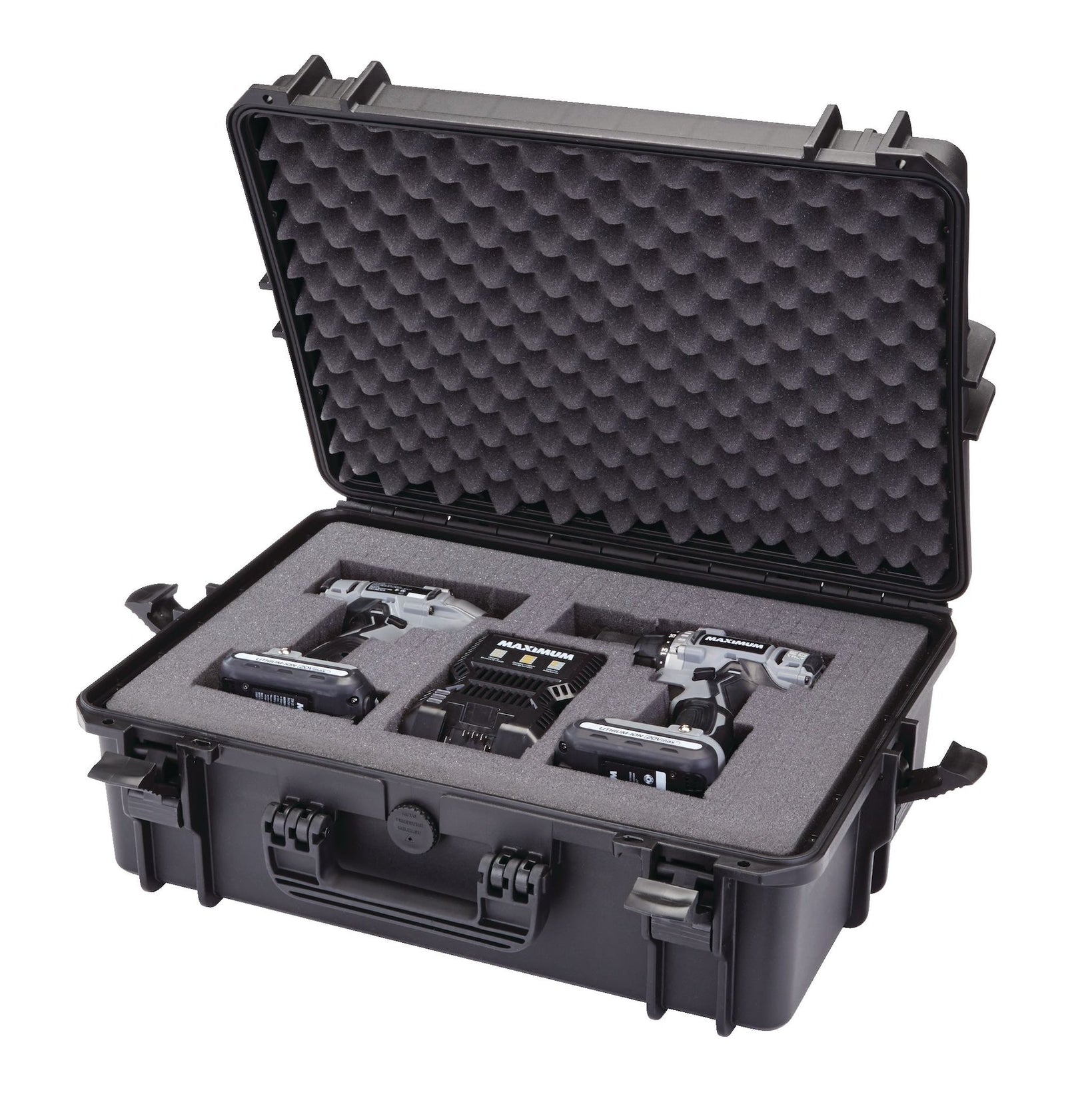 Portable IP67 Waterproof Case/Tool Box with Foam Layers, Black, Large, 22-in K7E5 - product image 5