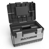 Portable Plastic & Metal Tool Box with Removable Tray & Organizer, Black, 15-in K4J2 - product image 2