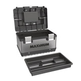 Portable Plastic & Metal Tool Box with Removable Tray & Organizer, Black, 15-in K4J2 - product image 5