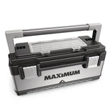 Portable Plastic & Metal Tool Box with Removable Tray & Organizer, Black, 20-in V2Y9 - product image 1