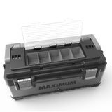 Portable Plastic & Metal Tool Box with Removable Tray & Organizer, Black, 20-in V2Y9 - product image 6