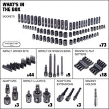 Professional Grade Impact Socket Set, 150-pc, SAE / Metric, CRMO R2H6 - product image 3