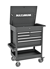 Rolling Mechanics Tool Cart with 5 Drawers, Black, 30-in V9F1 - product image 5