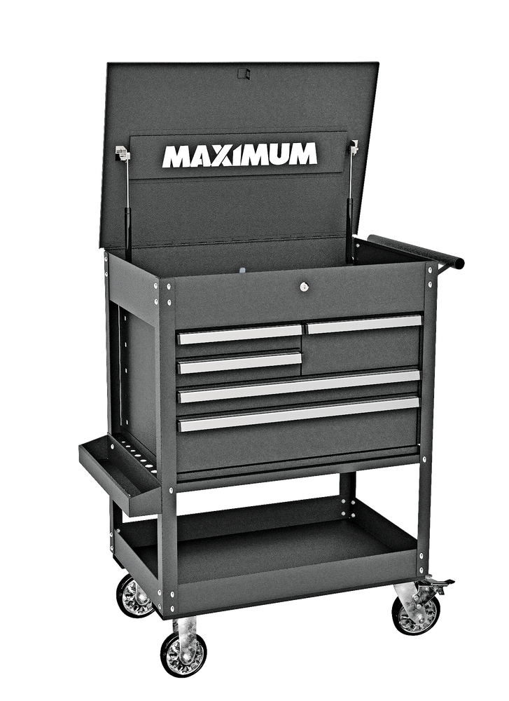 Rolling Mechanics Tool Cart with 5 Drawers, Black, 30-in V9F1 - product image 5
