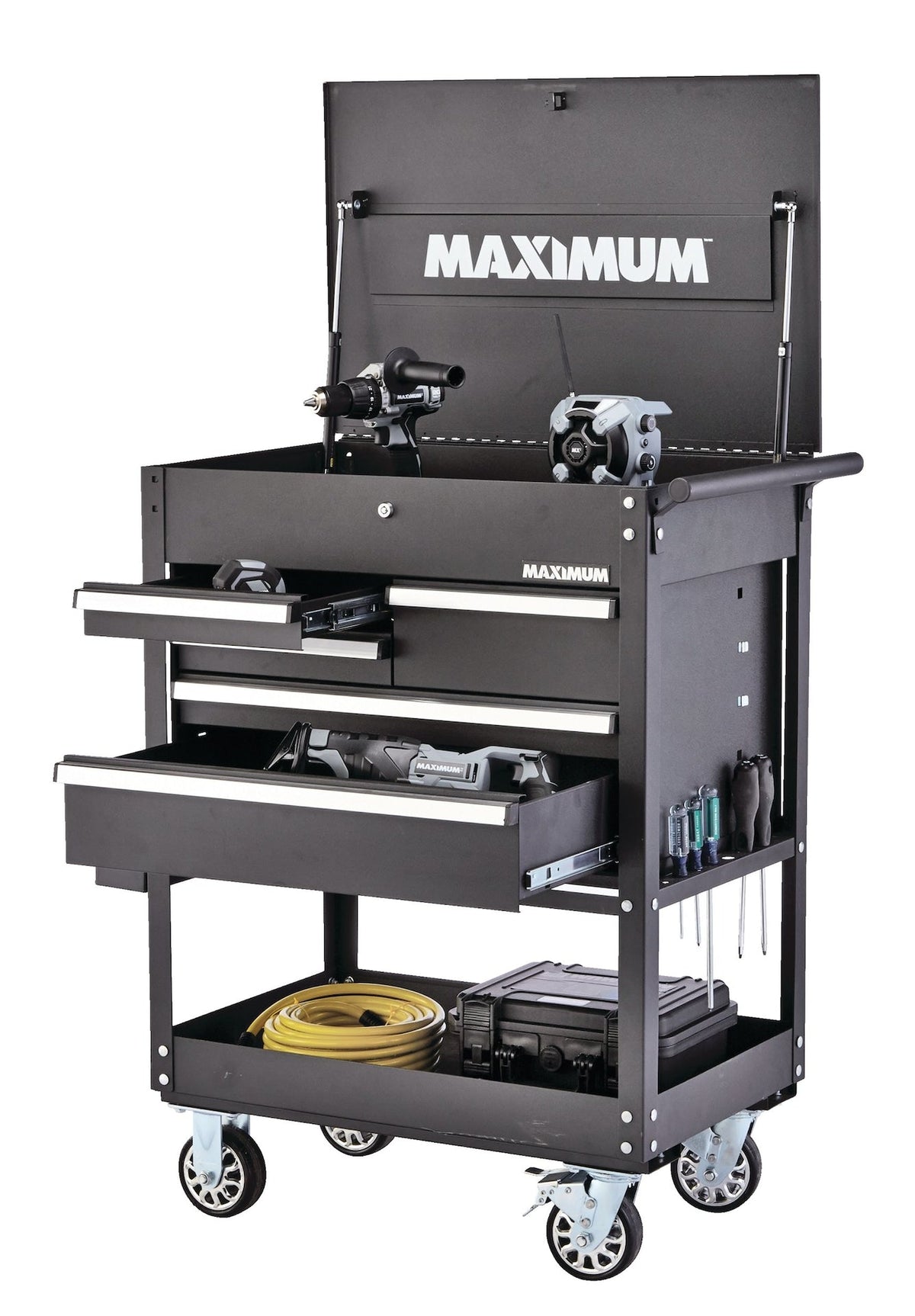 Rolling Mechanics Tool Cart with 5 Drawers, Black, 30-in V9F1 - product image 6