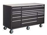 Rolling Tools Storage Cabinet with 15 Drawers, Black, 72-in x 30-in U6B9 - product image 1