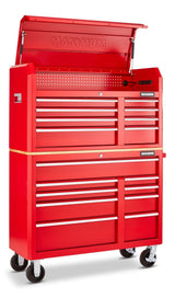 Tool Storage Cabinet, Built-In Power Bar with USB, 9-Drawer, 47-in, Red P2O6 - product image 3