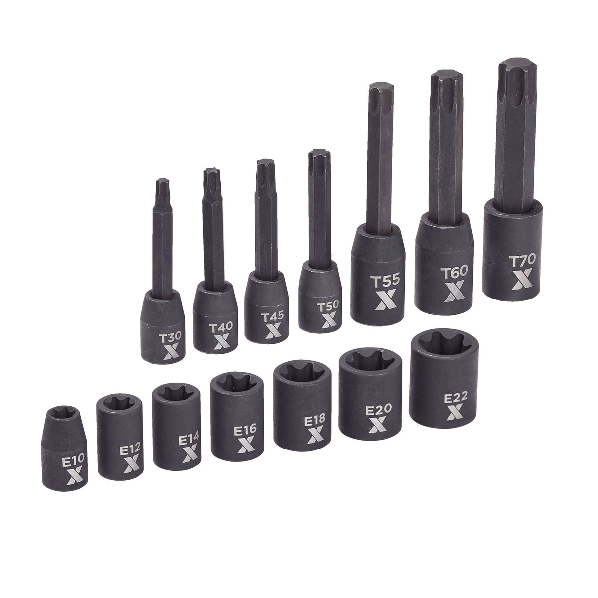 Torx & E-Torx Impact Bit Socket Set, 14-pc, SAE/Metric V3I8 - product image 1